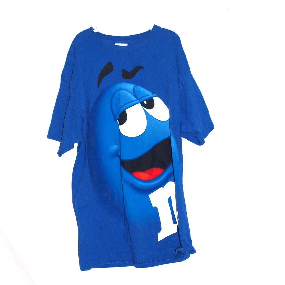 M & M's  Blue Short Sleeve T-Shirt Men Size Large